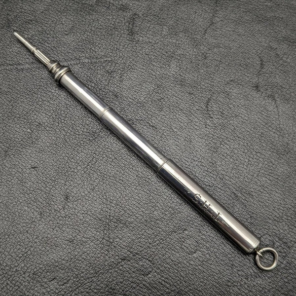 1892年 英国アンティーク 純銀製マジックペンシル 伸縮式63-140mm Frederick Charles Berkeley